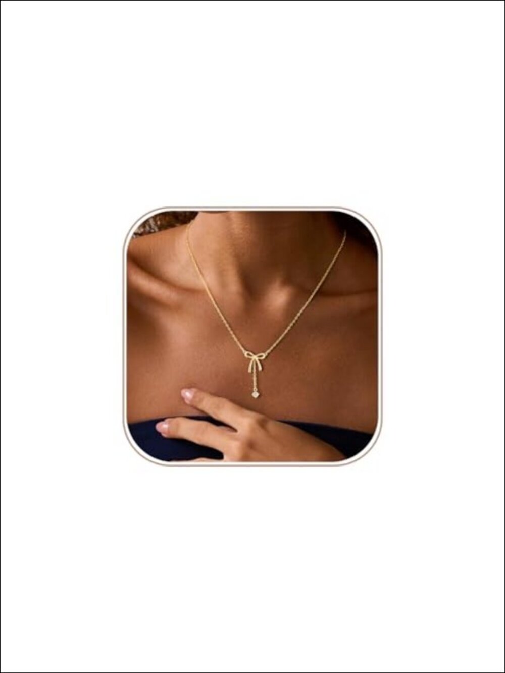 CZ Station Choker Necklace 14K Gold Plated Copper Adjustable Layering Jewelry